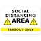 Signmission Public Safety, 48" Height, Peel & Stick Wall Graphic, 36" x 48", Social Distancing Area Takeout Only OS-NS-RD-3648-25491 - alternate 1